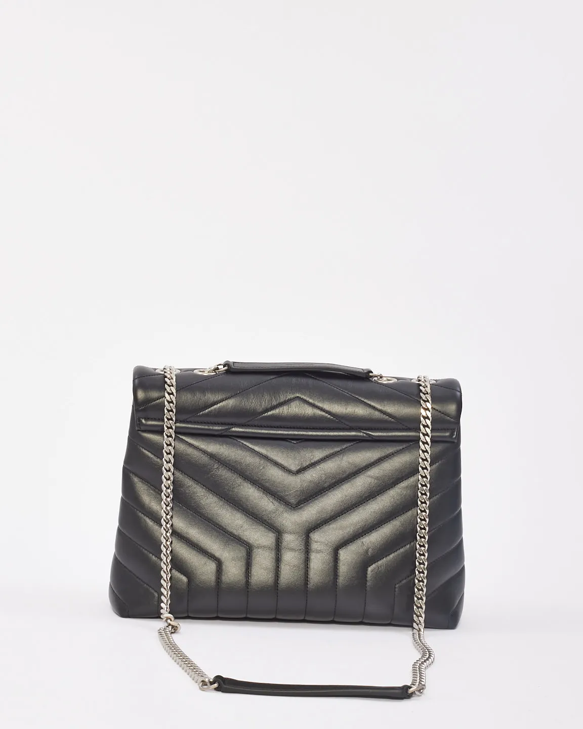 Saint Laurent Black Y Quilted Leather Medium Lou Lou Chain Shoulder Bag