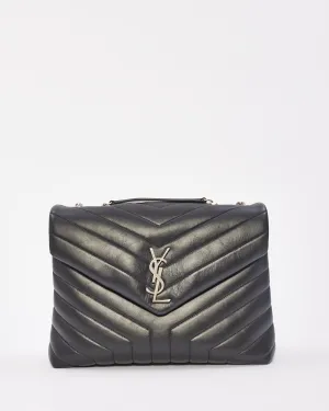 Saint Laurent Black Y Quilted Leather Medium Lou Lou Chain Shoulder Bag