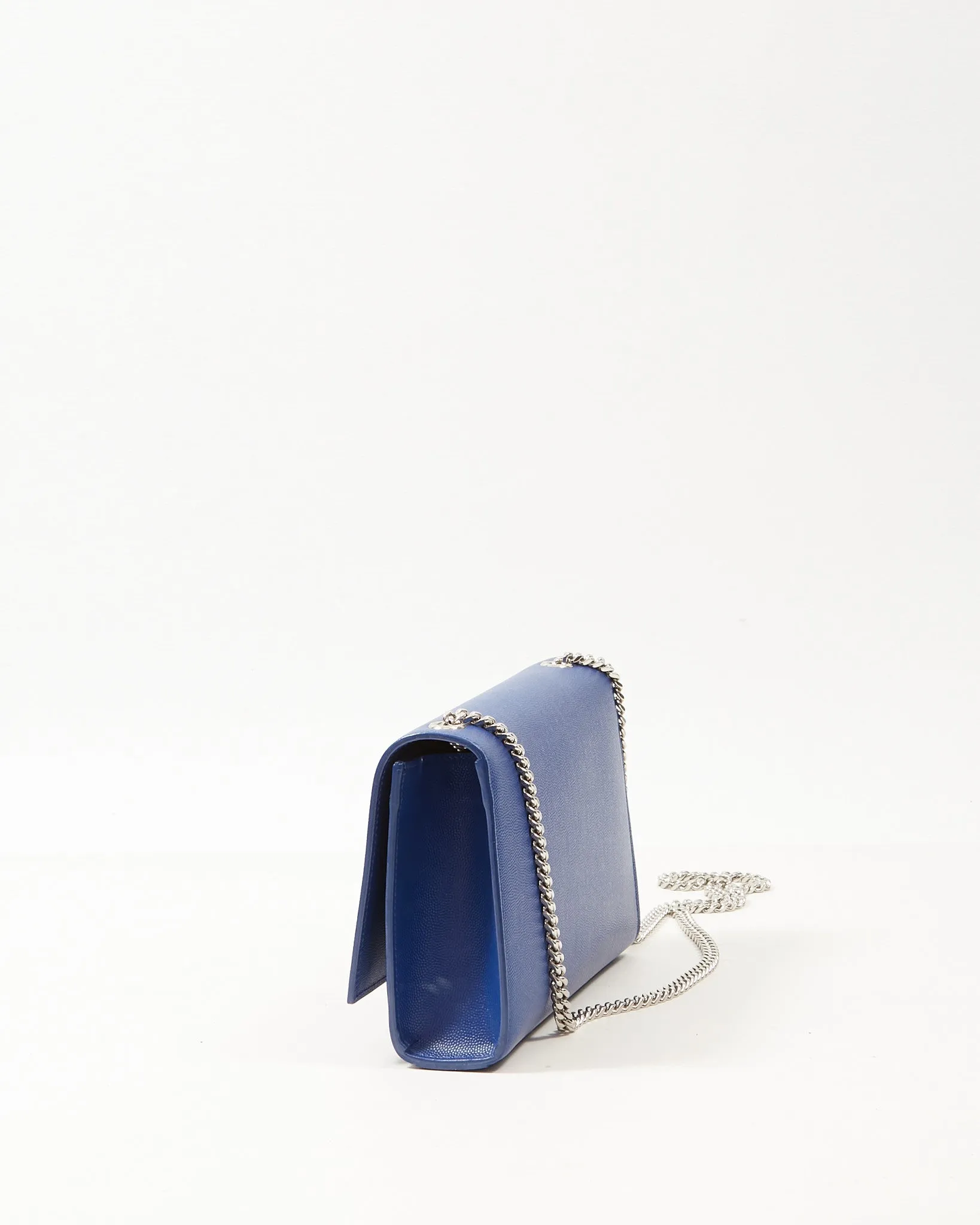 Saint Laurent Blue Leather Medium Kate Chain Shoulder Bag