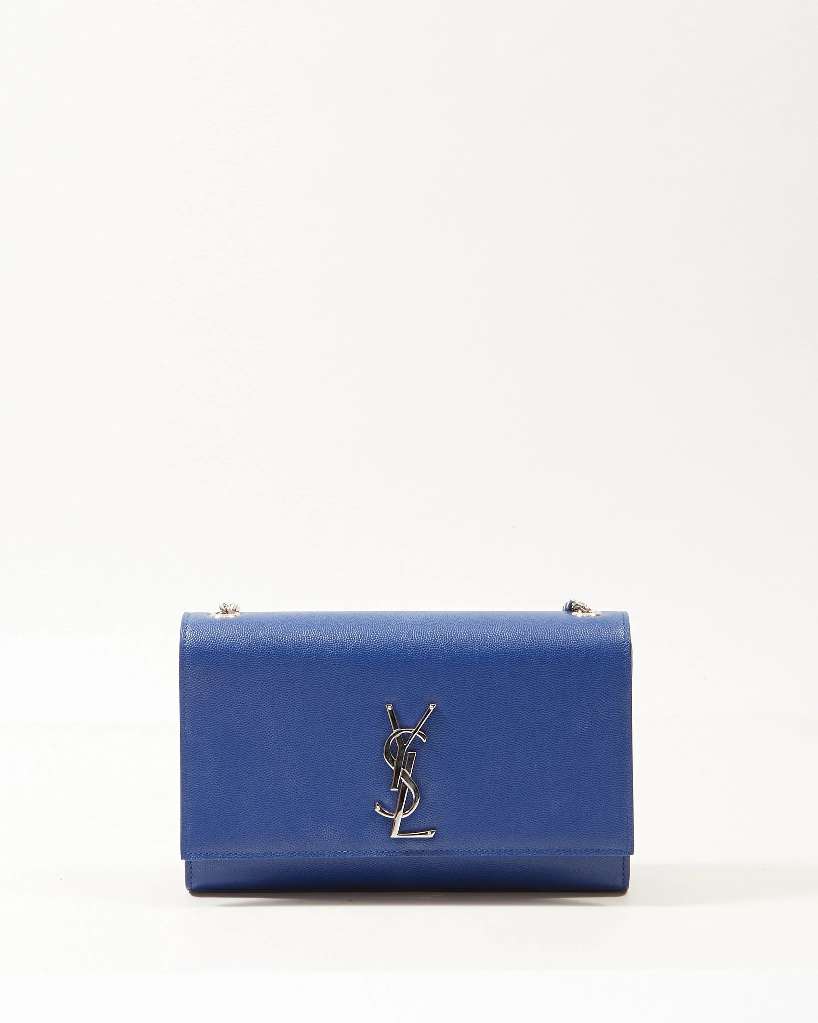Saint Laurent Blue Leather Medium Kate Chain Shoulder Bag