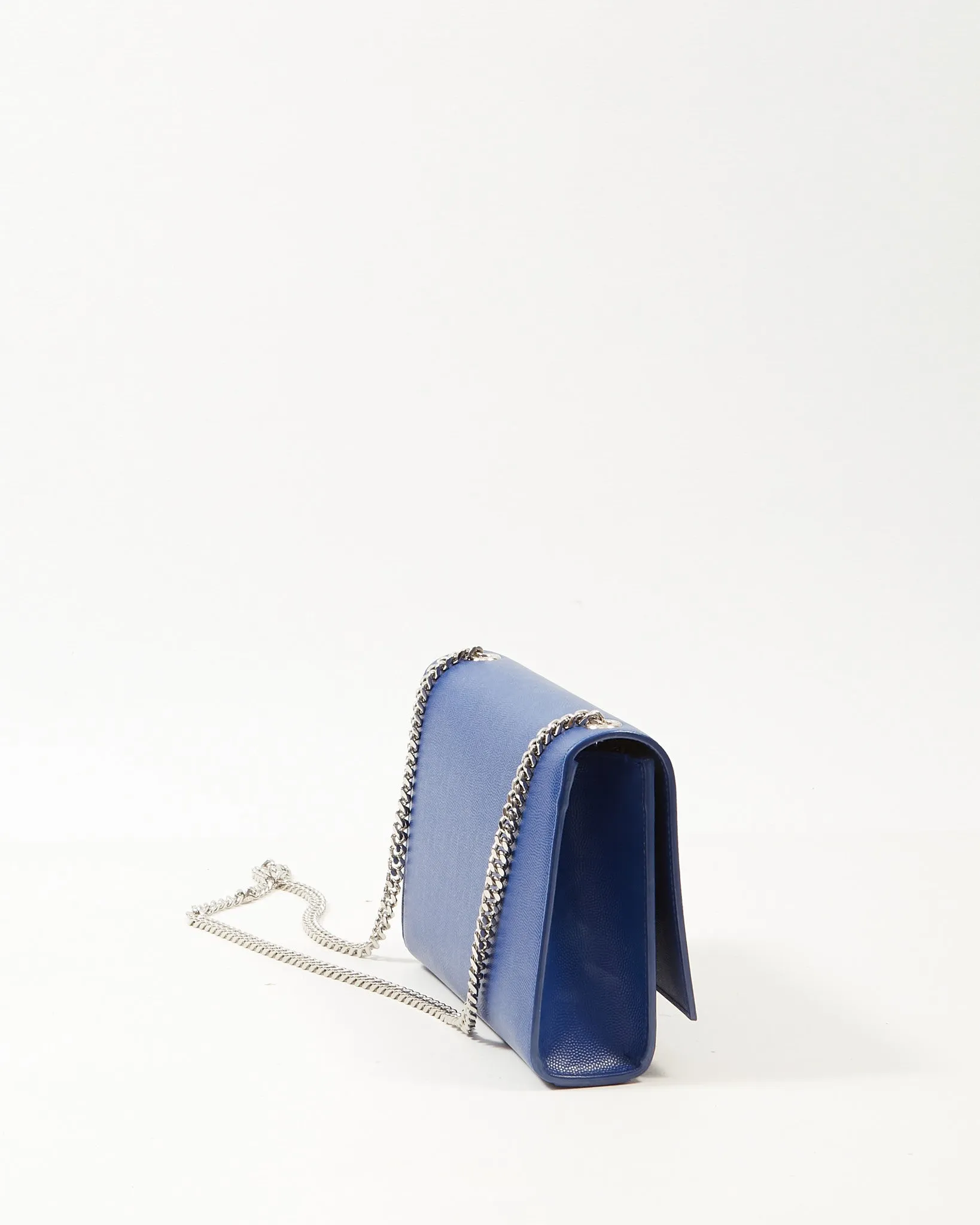 Saint Laurent Blue Leather Medium Kate Chain Shoulder Bag