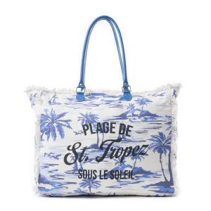 Saint Tropez Weekender Bag In Blue & White