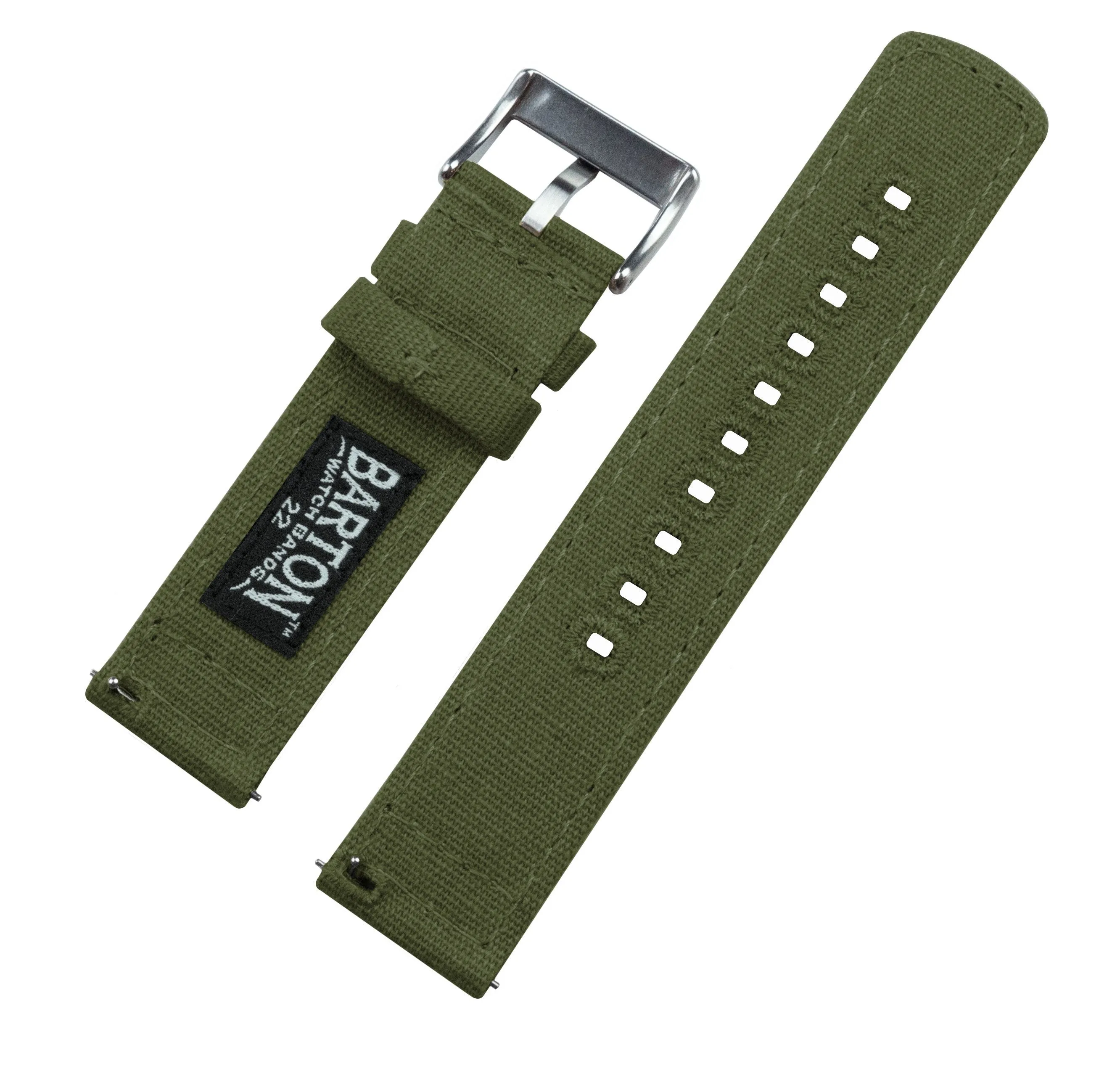 Samsung Galaxy Watch Active 2 Army Green Canvas Watch Band