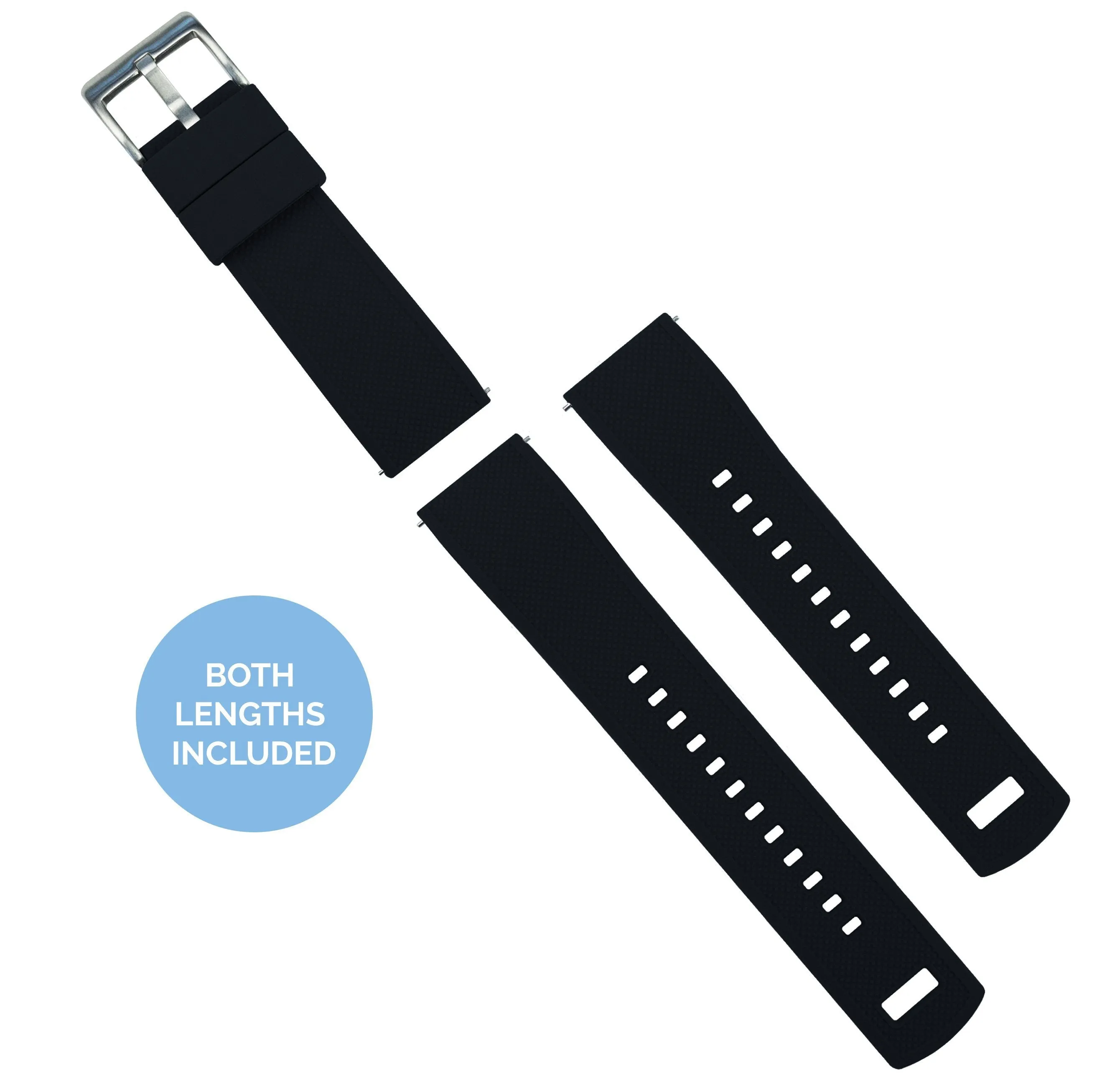 Samsung Galaxy Watch Active 2 Elite Silicone Black Top Army Green Bottom Watch Band