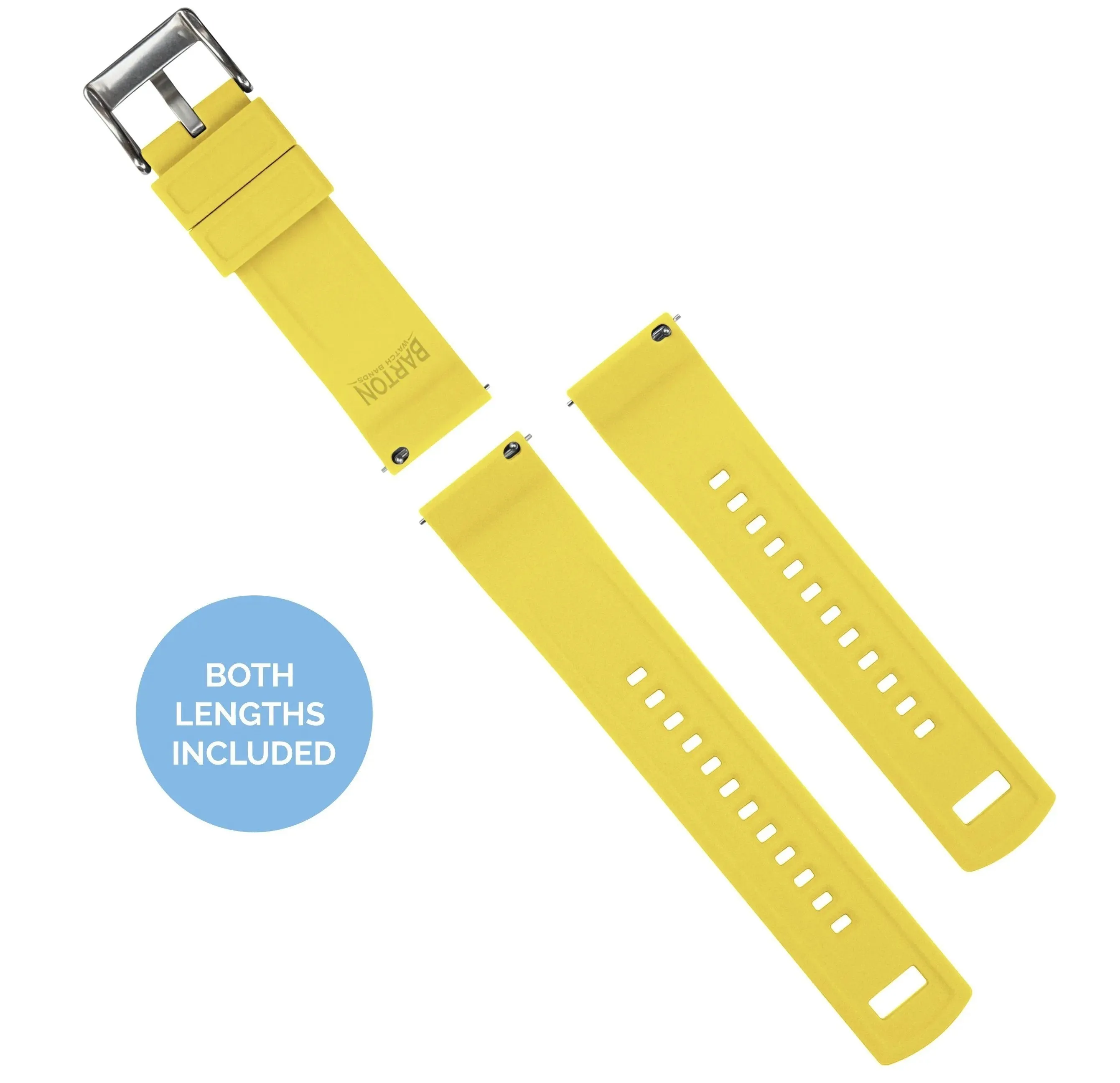 Samsung Galaxy Watch Active 2 Elite Silicone Black Top Yellow Bottom Watch Band