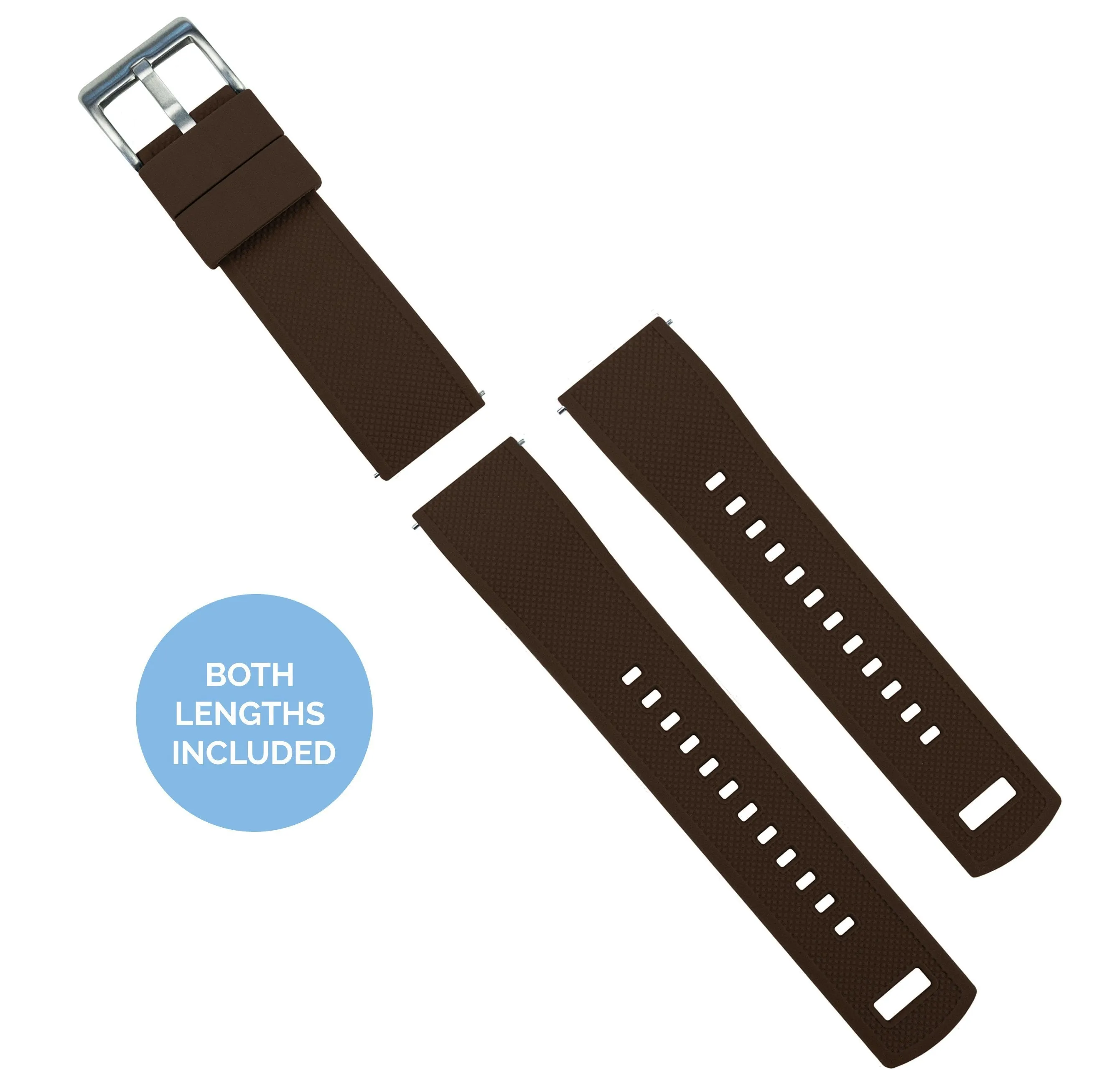 Samsung Galaxy Watch Active 2 Elite Silicone Brown Top Khaki Bottom Watch Band