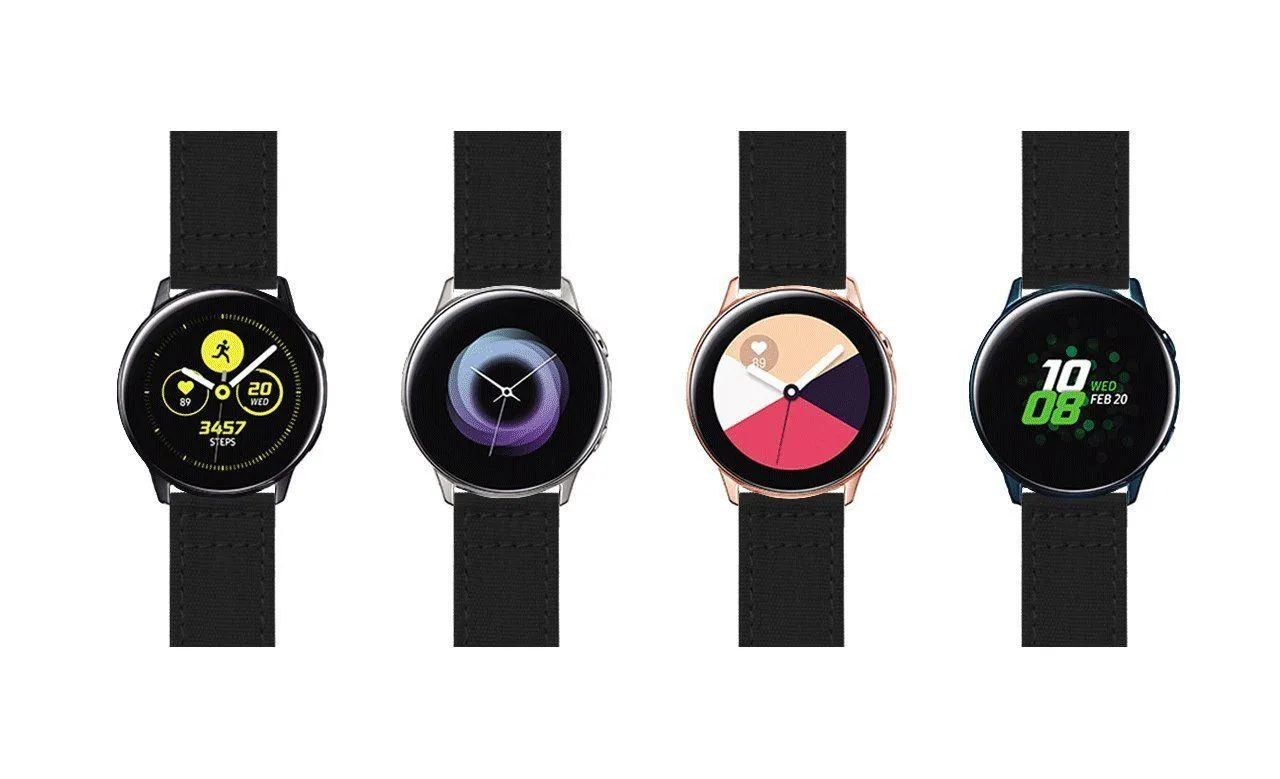 Samsung Galaxy Watch Active Black Canvas Watch Band