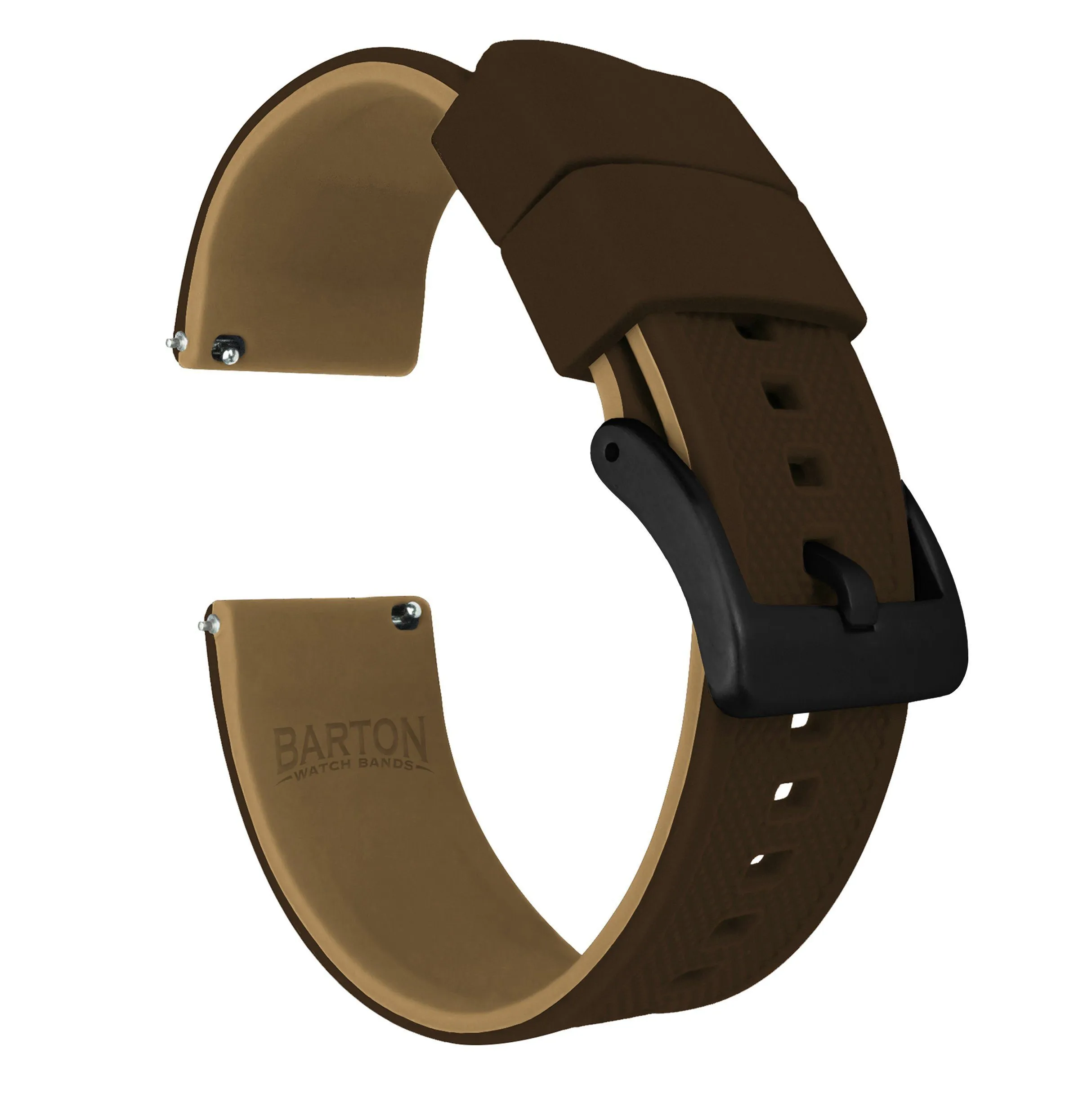 Samsung Galaxy Watch Active Elite Silicone Brown Top Khaki Bottom Watch Band