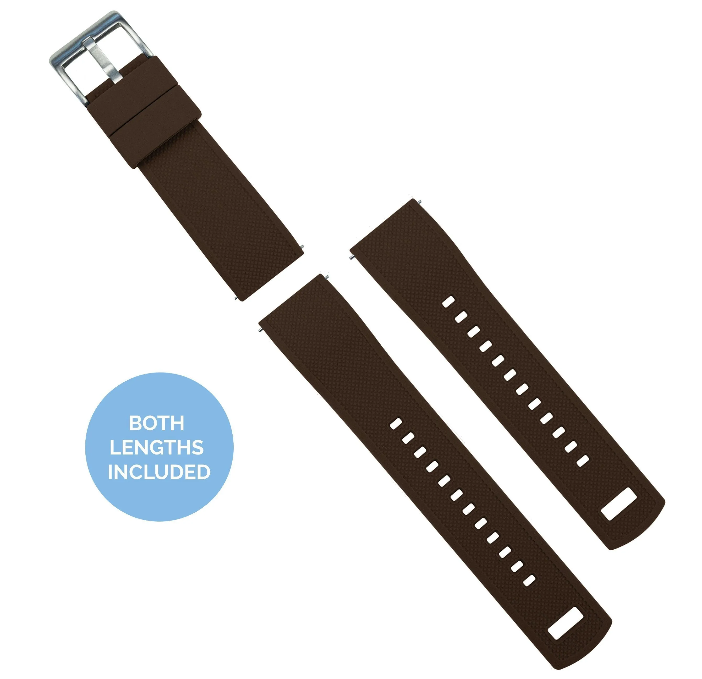 Samsung Galaxy Watch Active Elite Silicone Brown Top Khaki Bottom Watch Band