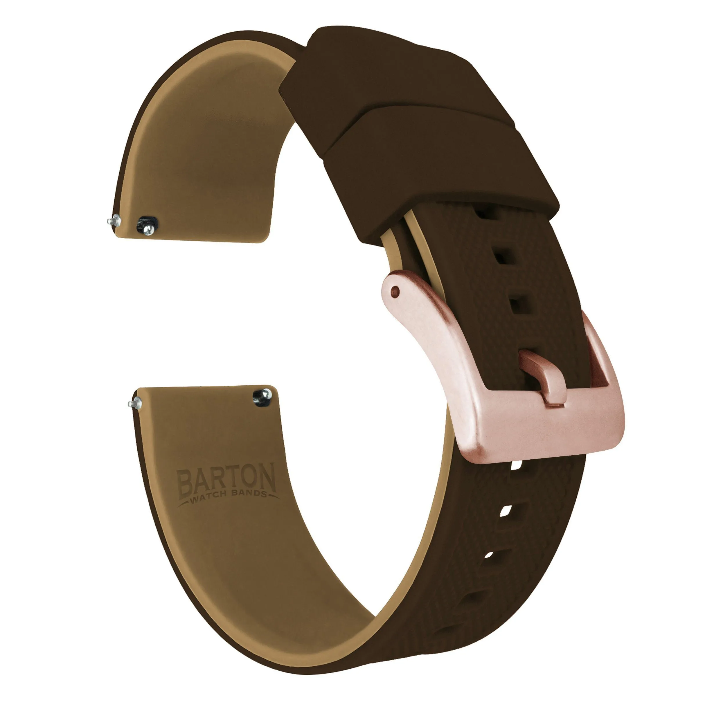 Samsung Galaxy Watch Active Elite Silicone Brown Top Khaki Bottom Watch Band