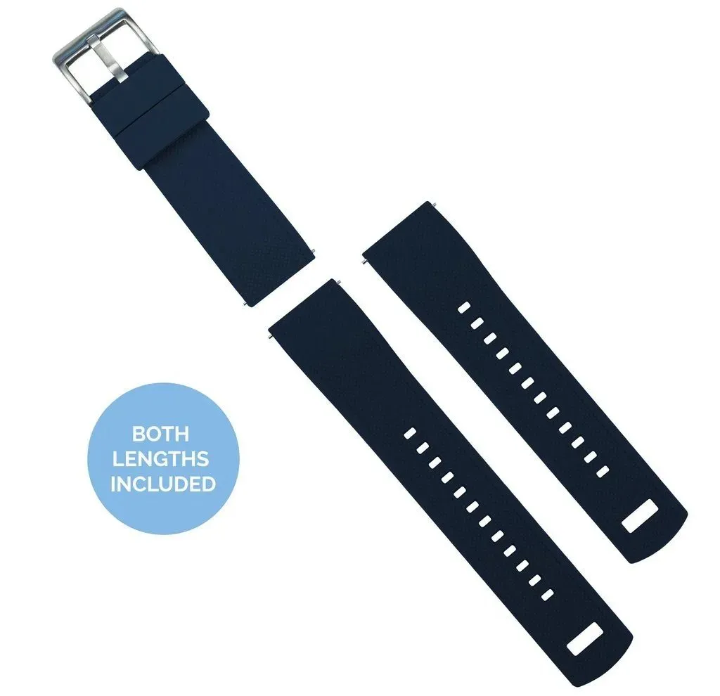 Samsung Galaxy Watch Active Elite Silicone Navy Blue Top Crimson Red Bottom Watch Band