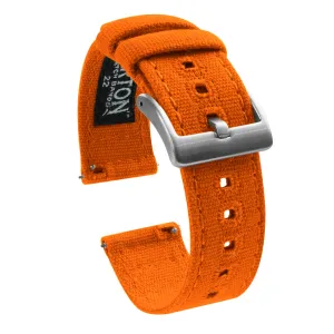 Samsung Galaxy Watch Active Pumpkin Orange Canvas Watch Band