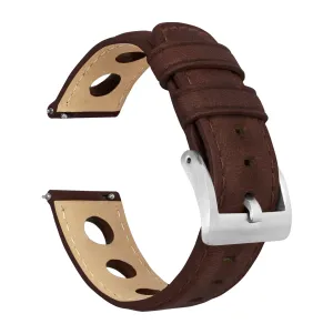 Samsung Galaxy Watch Active Rally Horween Leather Chocolate Brown Watch Band
