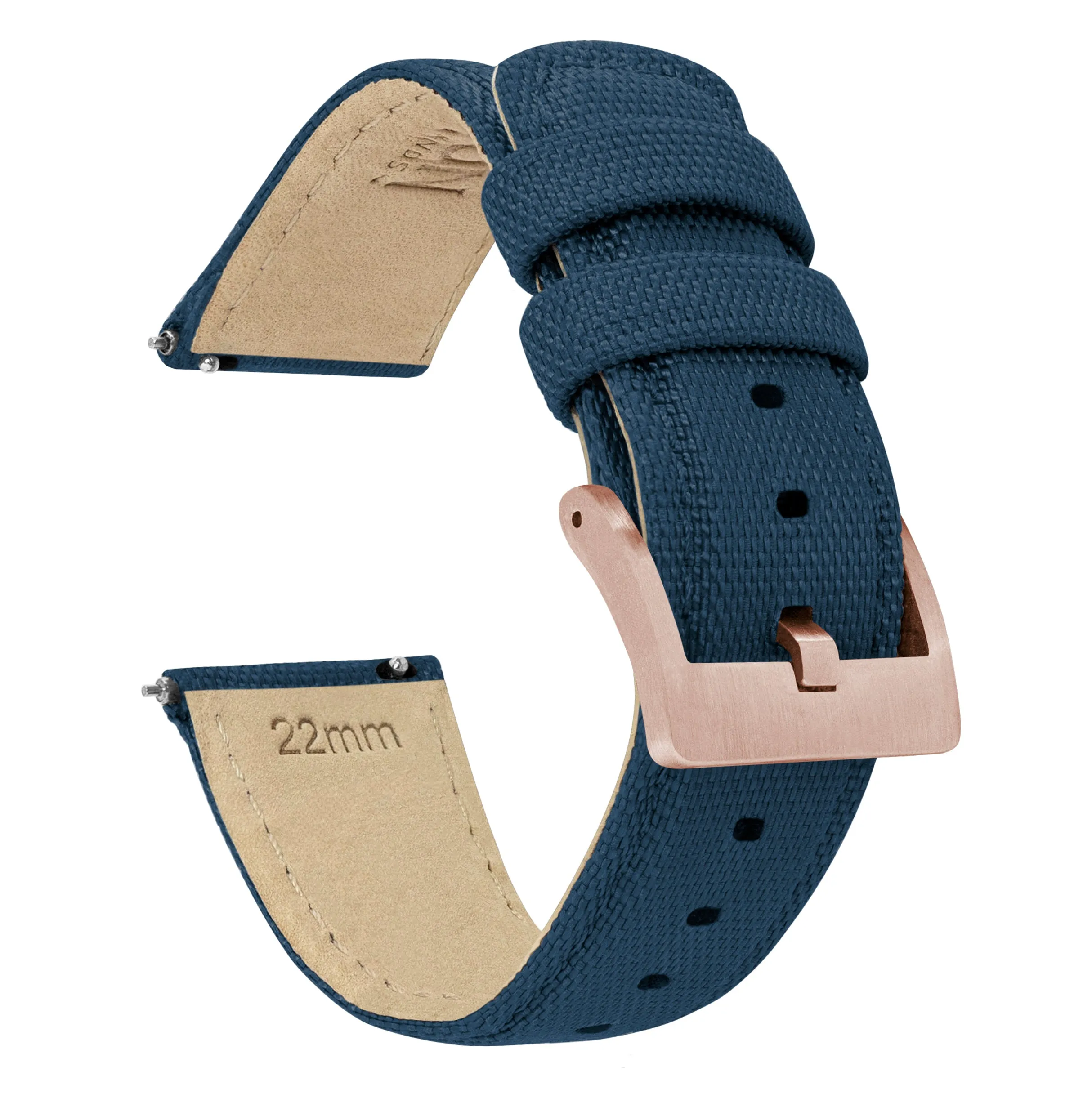 Samsung Galaxy Watch Active Sailcloth Quick Release Navy Blue Watch Band