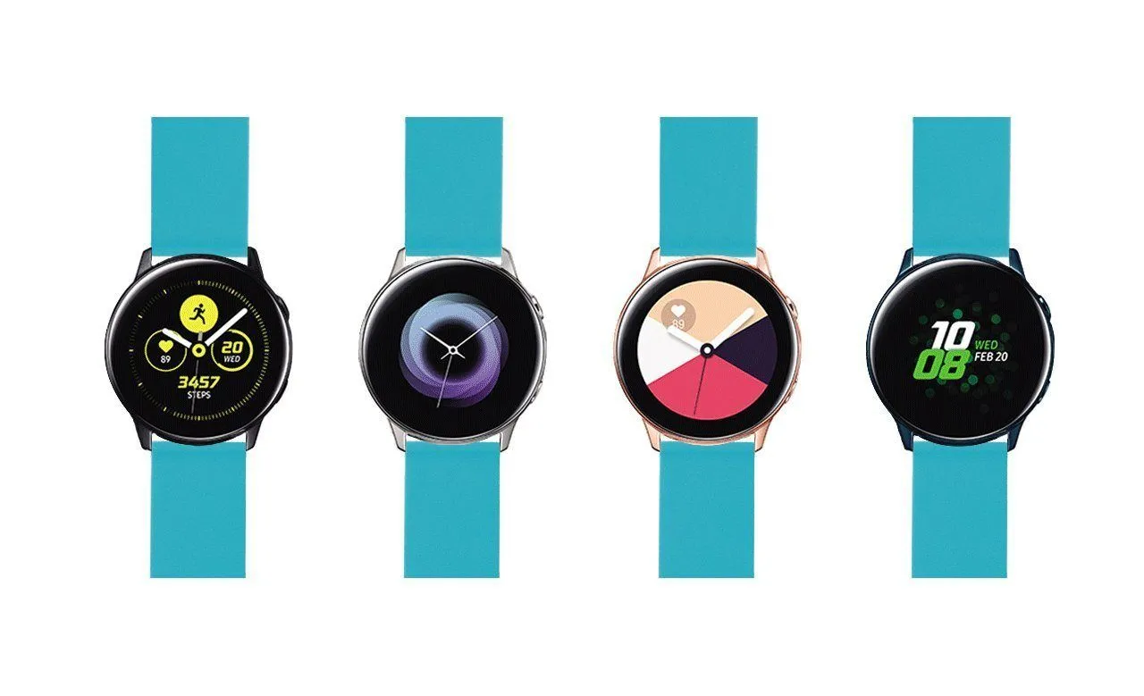 Samsung Galaxy Watch Active Silicone Aqua Blue Watch Band