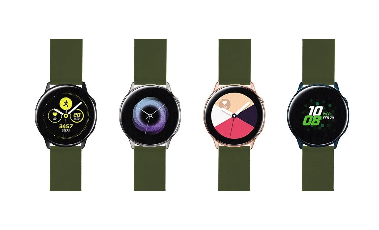 Samsung Galaxy Watch Active Silicone Army Green Watch Band
