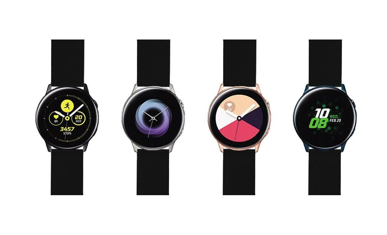 Samsung Galaxy Watch Active Silicone Black Watch Band