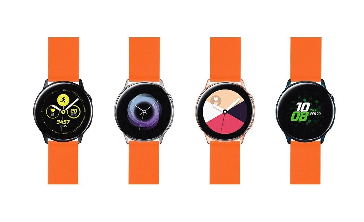 Samsung Galaxy Watch Active Silicone Pumpkin Orange Watch Band