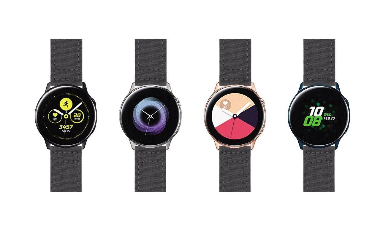 Samsung Galaxy Watch Active Smoke Grey Canvas Watch Band