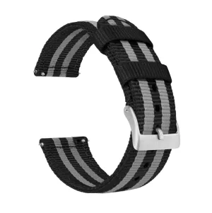 Samsung Galaxy Watch Active Two Piece NATO® style Black Smoke Bond Watch Band