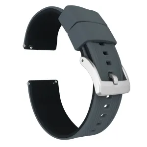 Samsung Galaxy Watch Elite Silicone Smoke Grey Top Black Bottom Watch Band