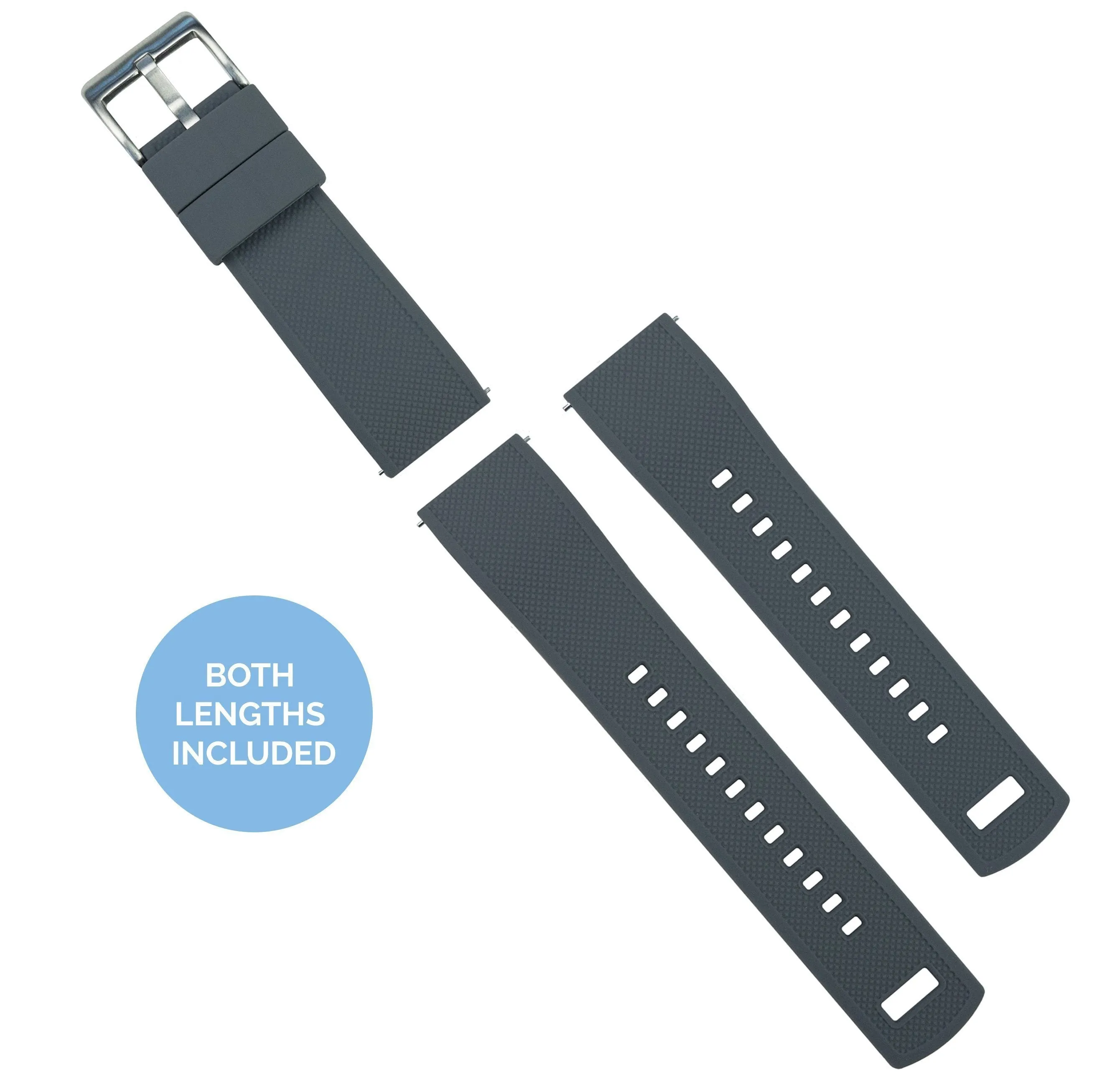 Samsung Galaxy Watch Elite Silicone Smoke Grey Top Black Bottom Watch Band