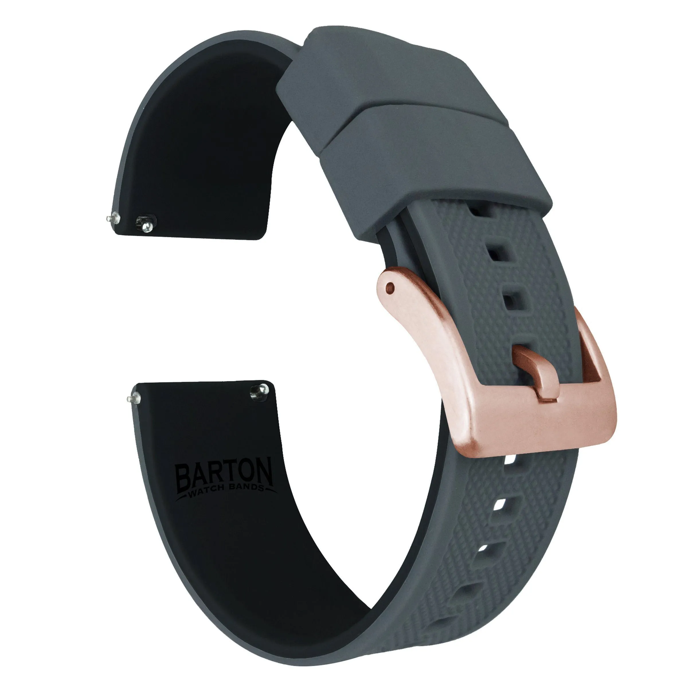 Samsung Galaxy Watch Elite Silicone Smoke Grey Top Black Bottom Watch Band