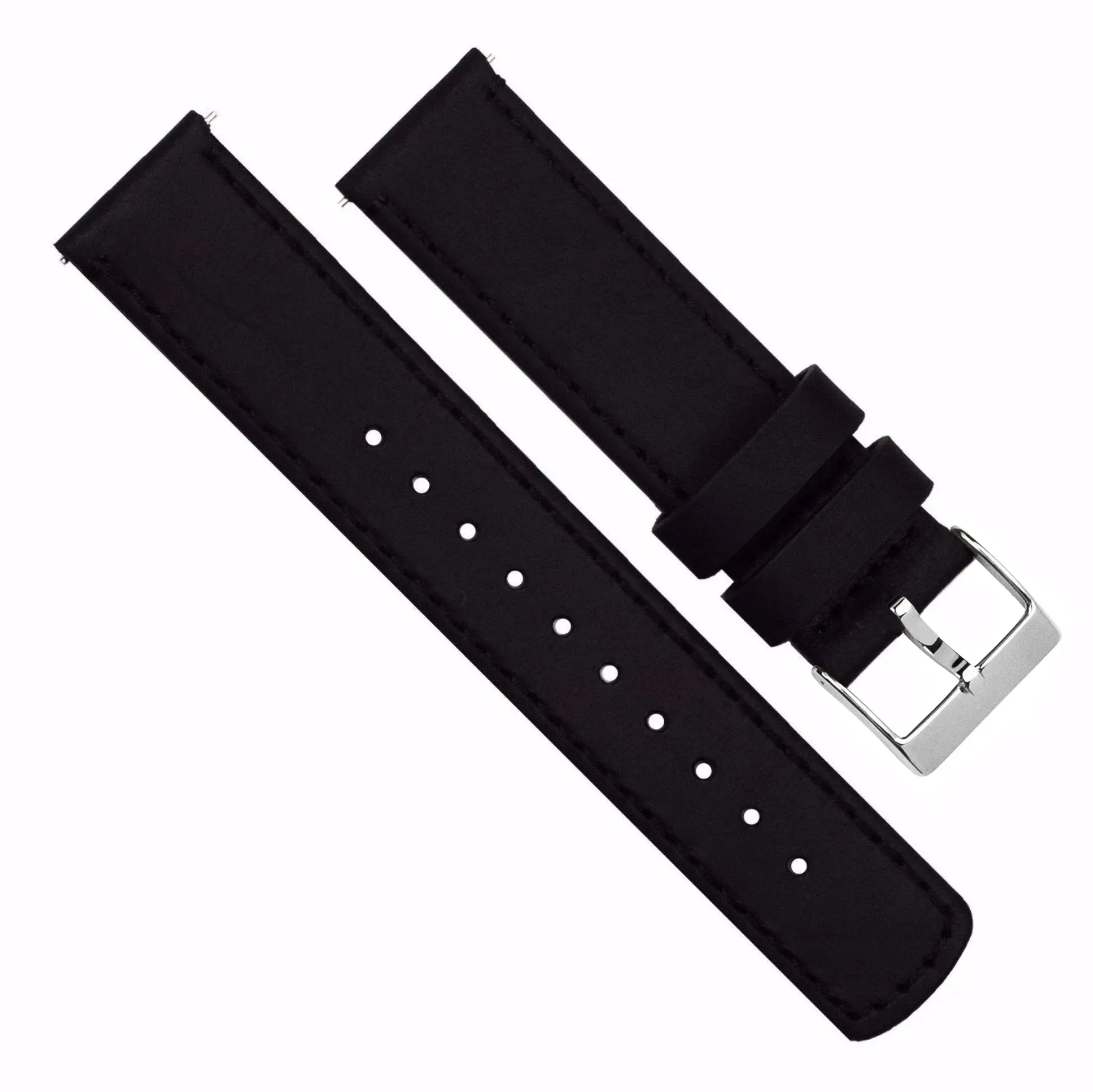 Samsung Galaxy Watch3 Black Leather Stitching Watch Band
