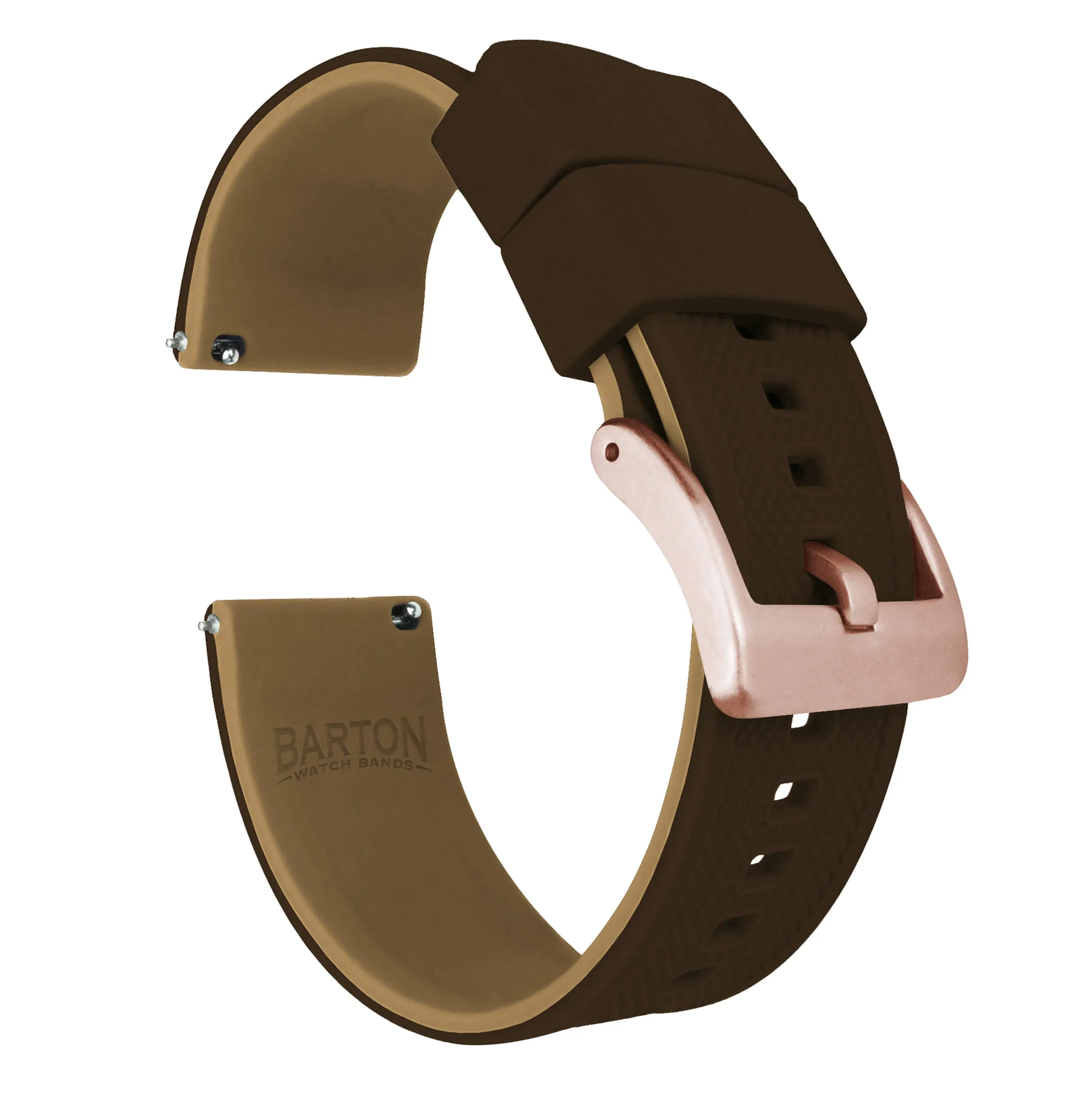 Samsung Galaxy Watch3 Elite Silicone Brown Top Khaki Bottom Watch Band
