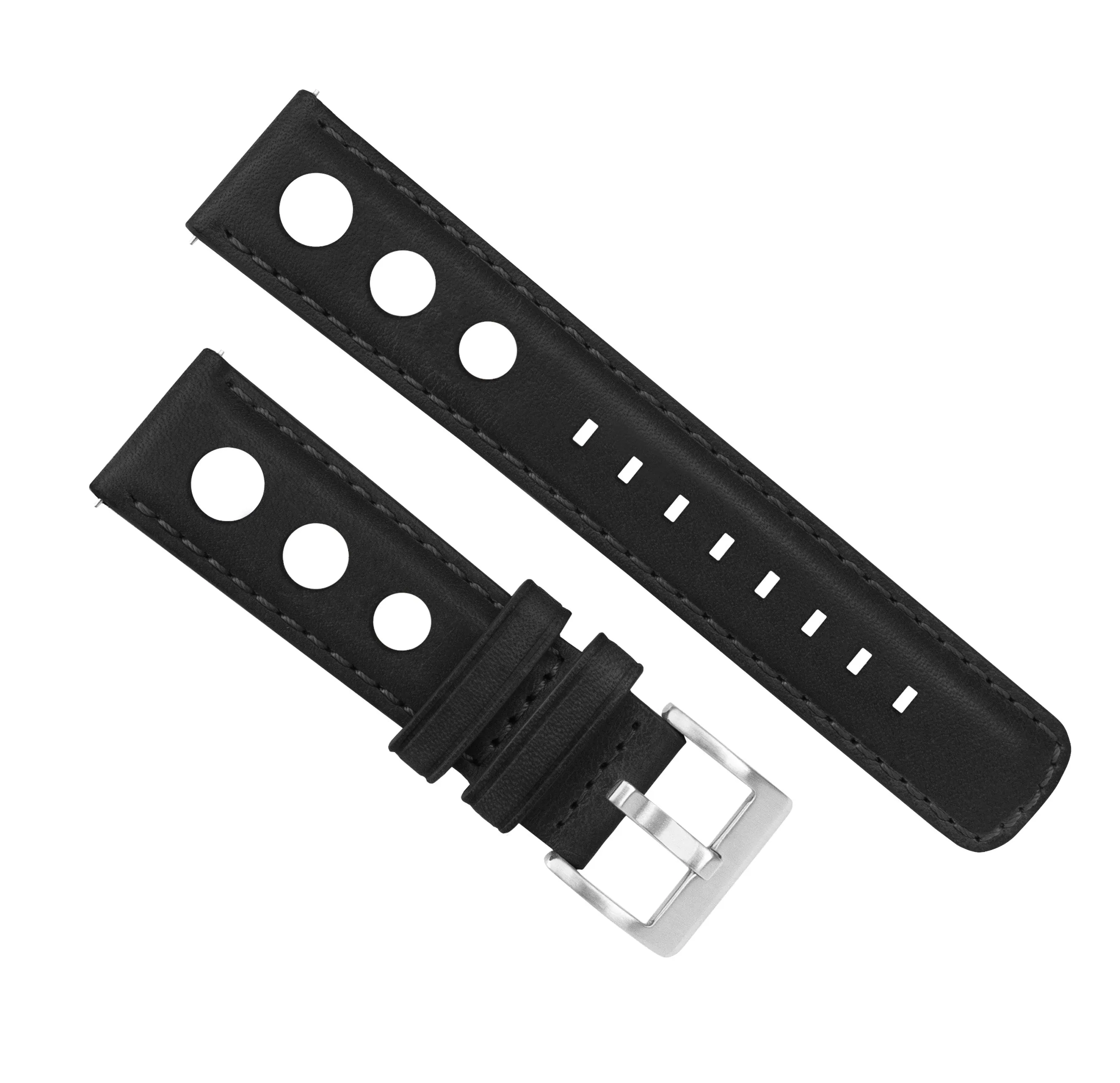 Samsung Galaxy Watch3 Rally Horween Leather Black Watch Band