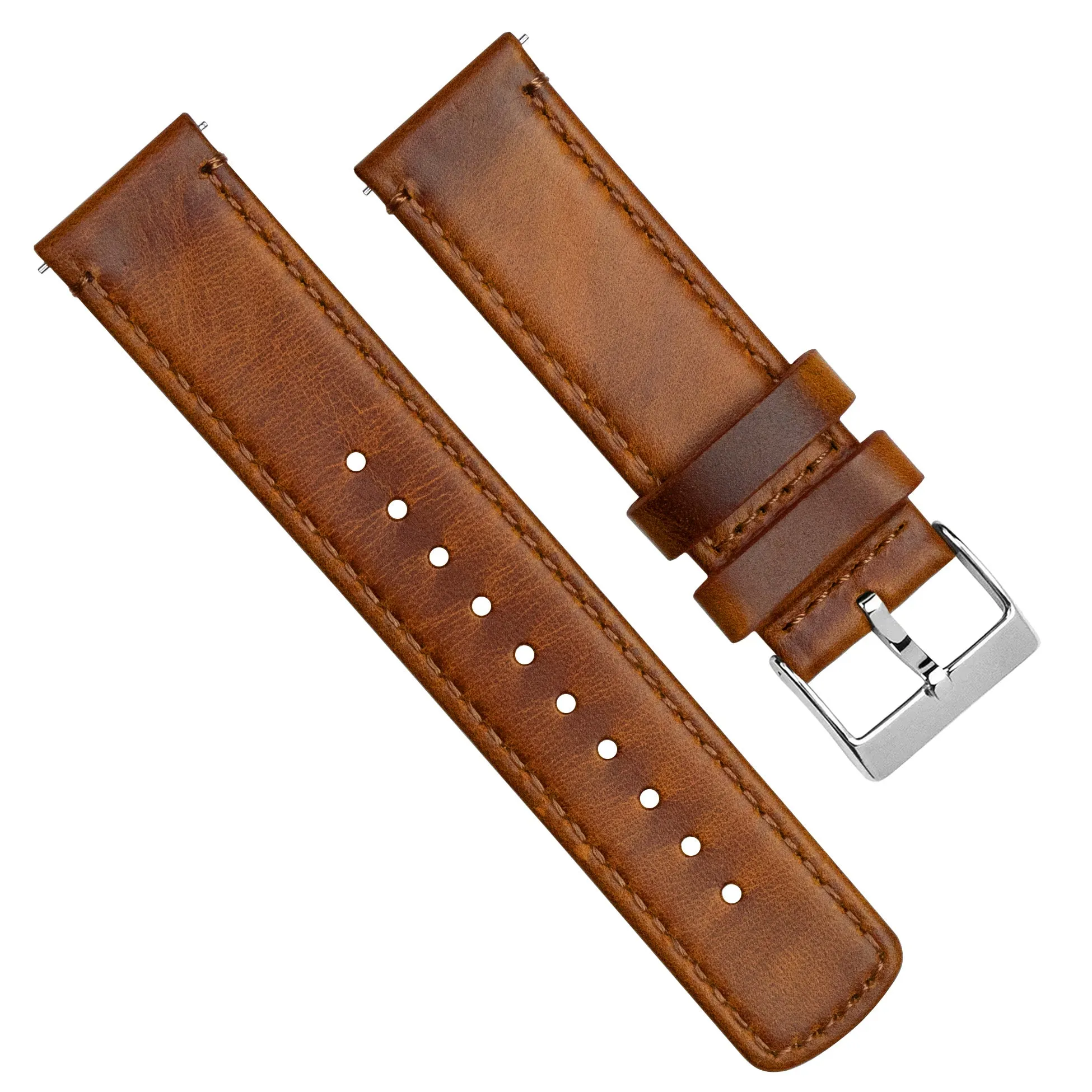 Samsung Galaxy Watch3 Weathered Brown Leather Watch Band
