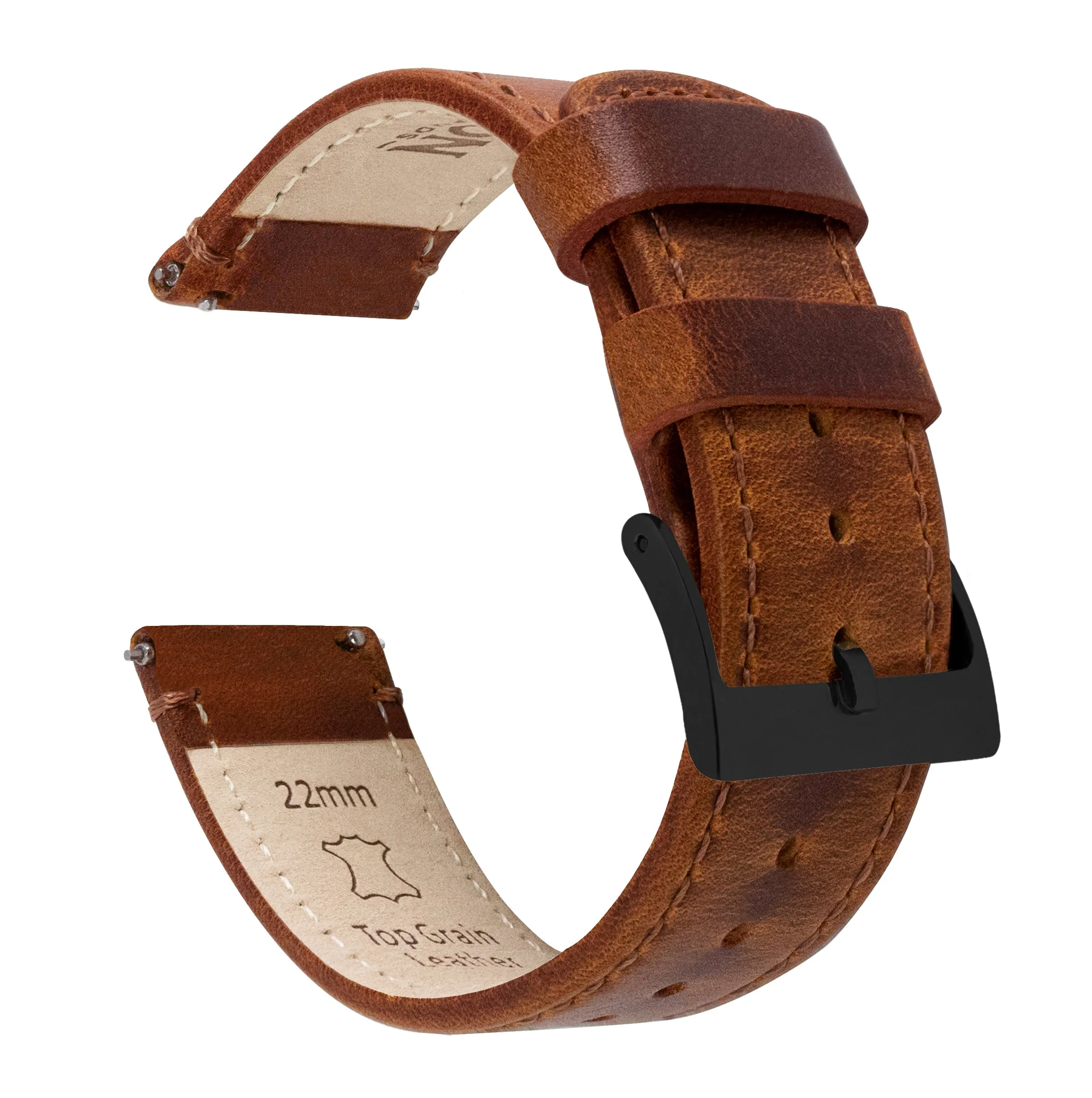 Samsung Galaxy Watch3 Weathered Brown Leather Watch Band