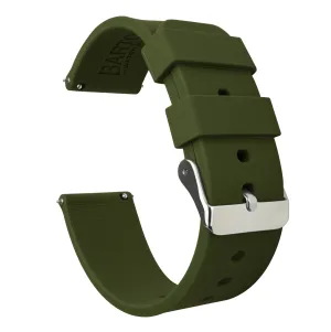 Samsung Galaxy Watch4 Silicone Army Green Watch Band