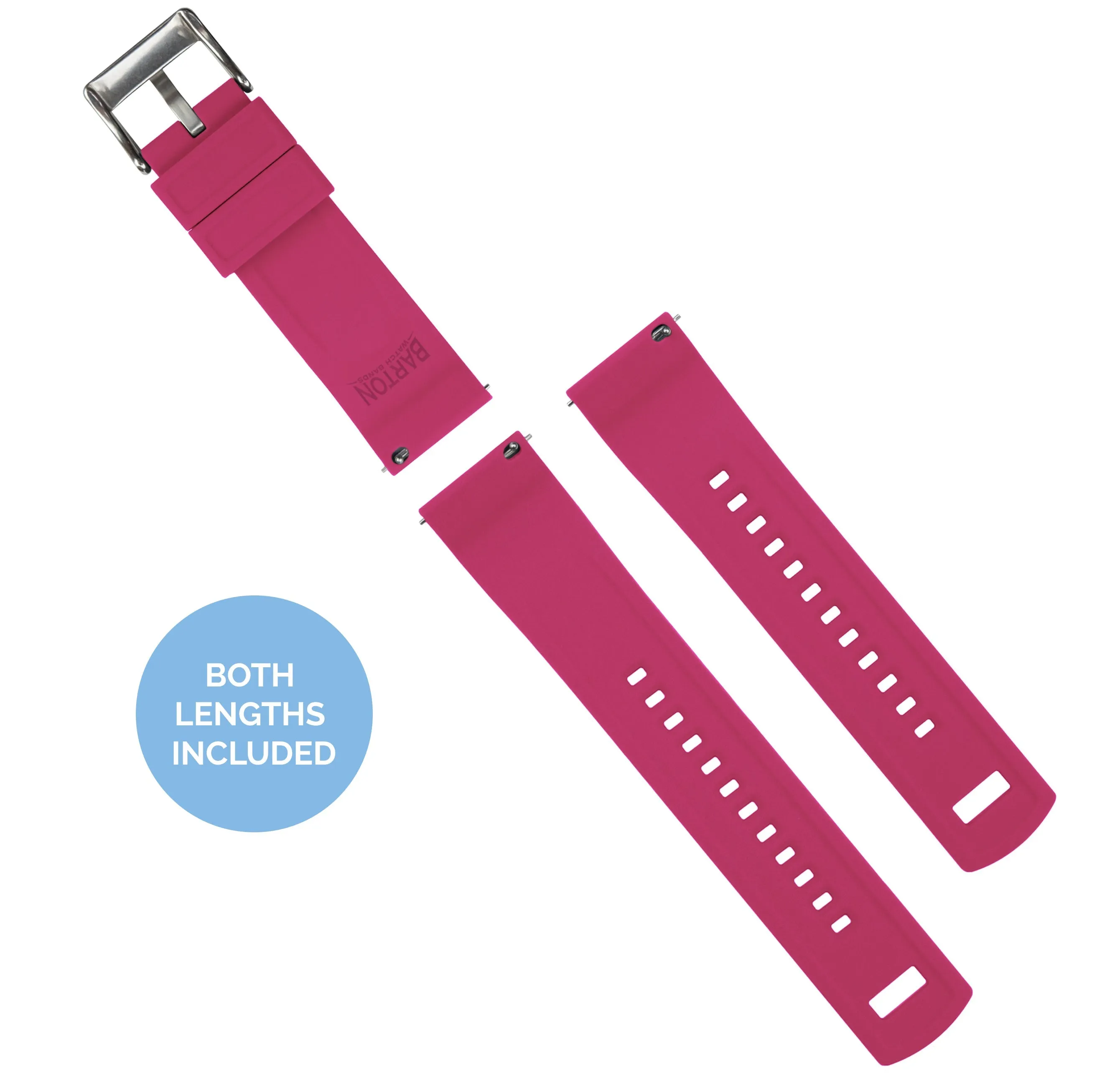 Samsung Galaxy Watch5 Elite Silicone Black Top Pink Bottom Watch Band
