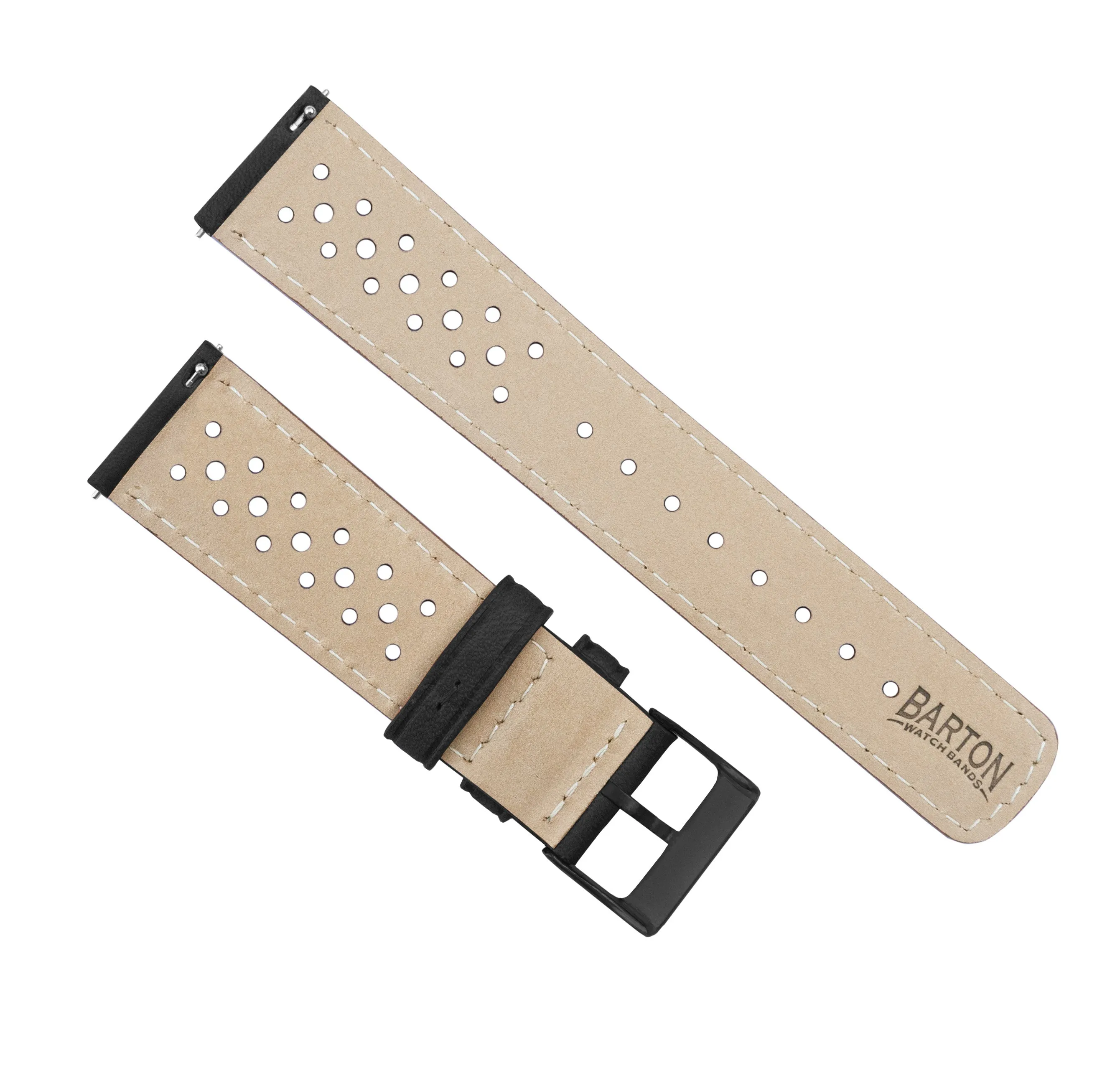 Samsung Galaxy Watch5 Racing Horween Leather Black Watch Band