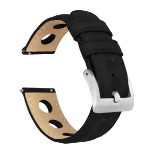 Samsung Galaxy Watch5 Rally Horween Leather Black Watch Band