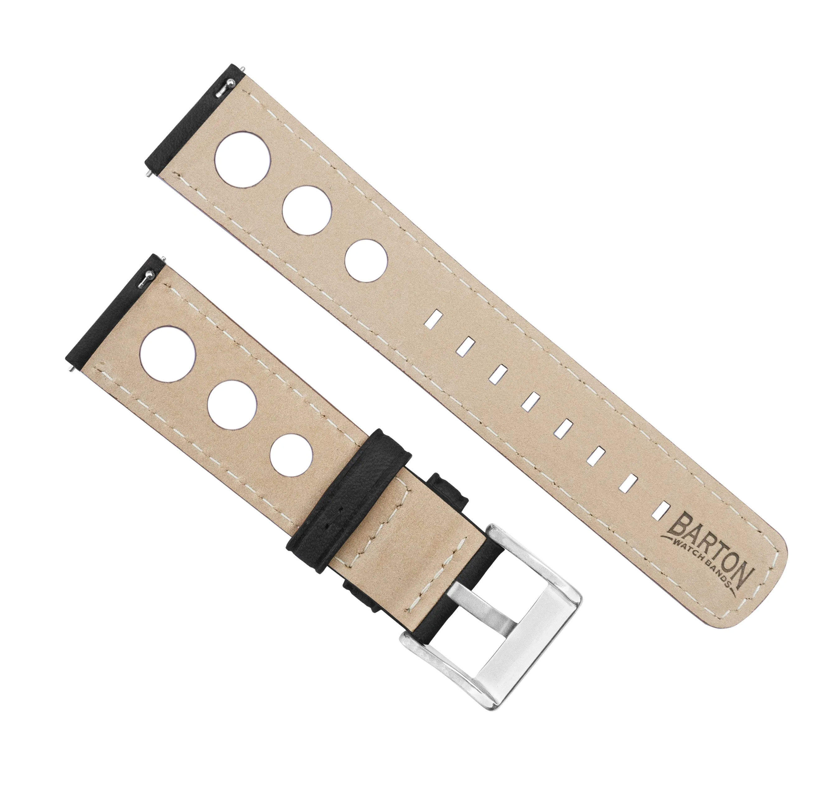 Samsung Galaxy Watch5 Rally Horween Leather Black Watch Band