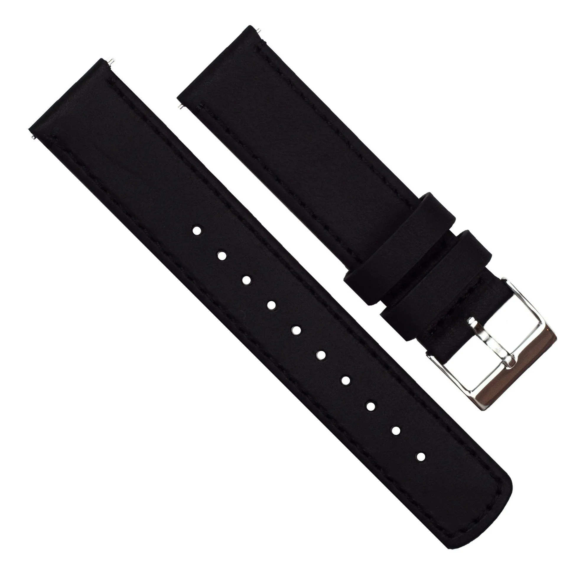 Samsung Galaxy Watch6 Black Leather Stitching Watch Band