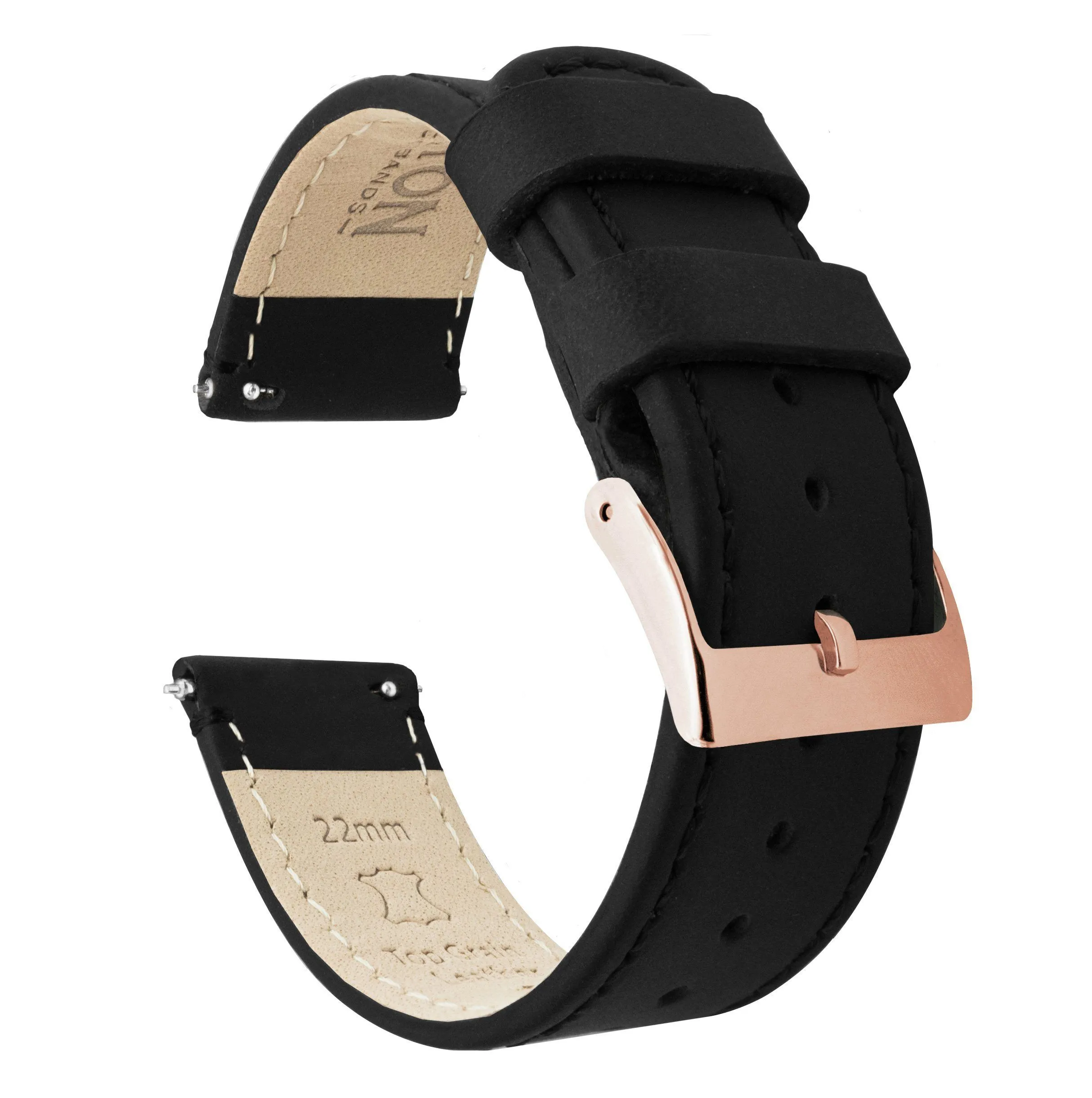 Samsung Galaxy Watch6 Black Leather Stitching Watch Band