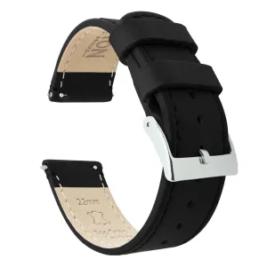 Samsung Galaxy Watch6 Black Leather Stitching Watch Band