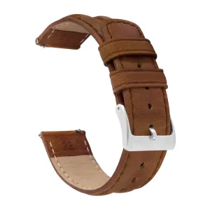 Samsung Galaxy Watch6 Classic Horween Leather Caramel Brown Watch Band