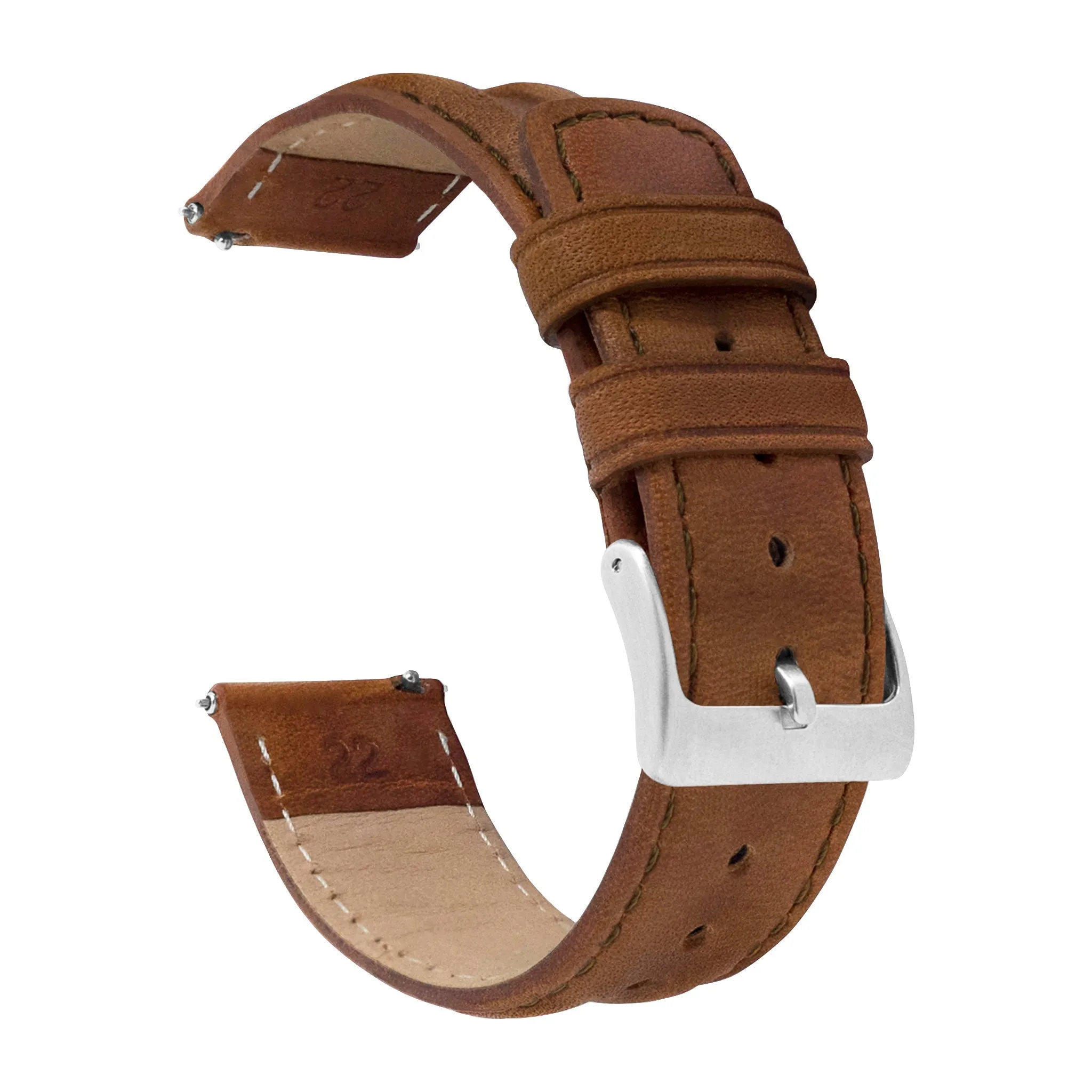 Samsung Galaxy Watch6 Classic Horween Leather Caramel Brown Watch Band