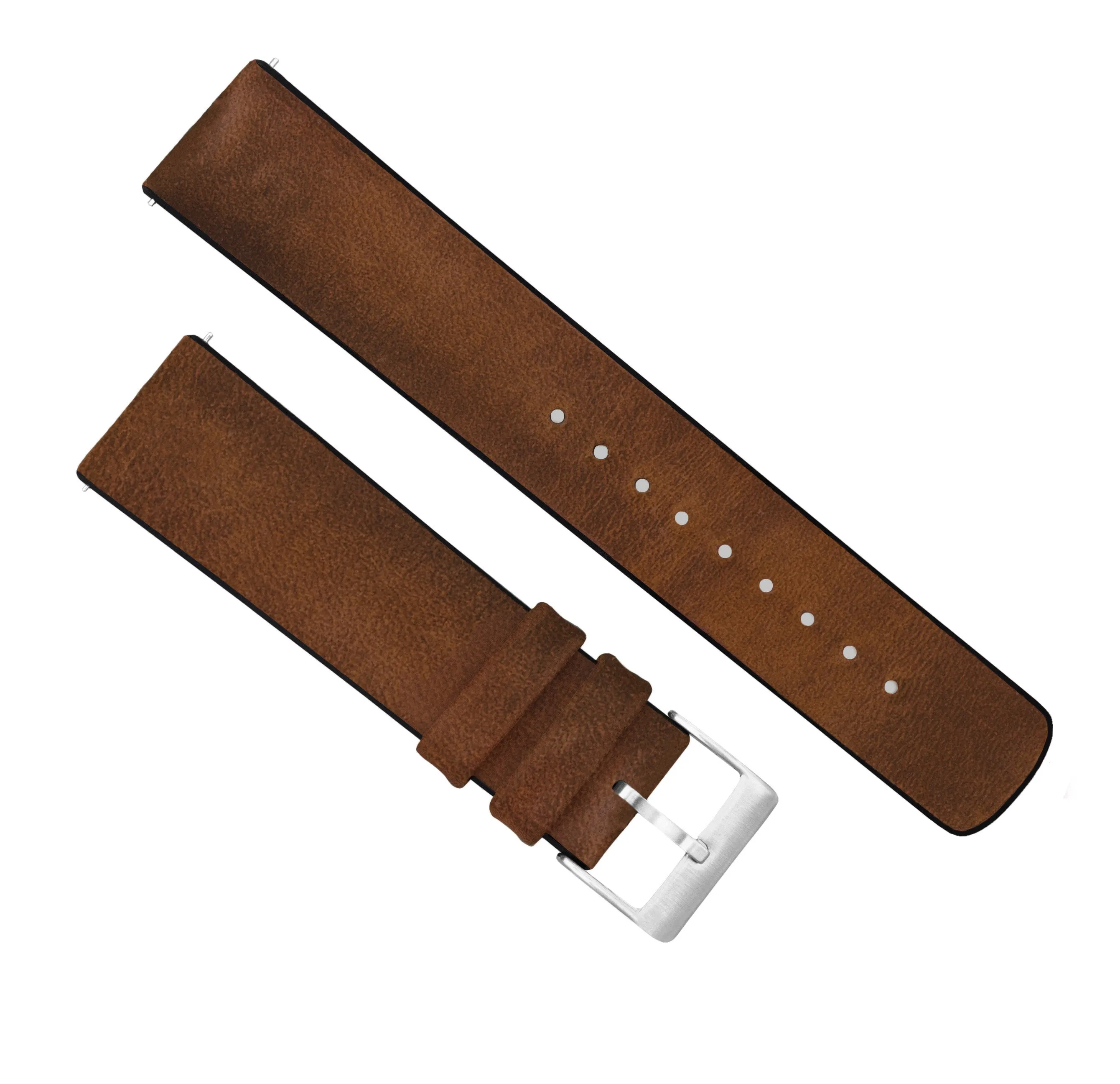 Samsung Galaxy Watch6 Leather And Rubber Hybrid Oak Brown Watch Band