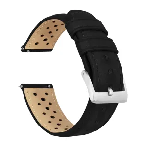 Samsung Galaxy Watch6 Racing Horween Leather Black Watch Band