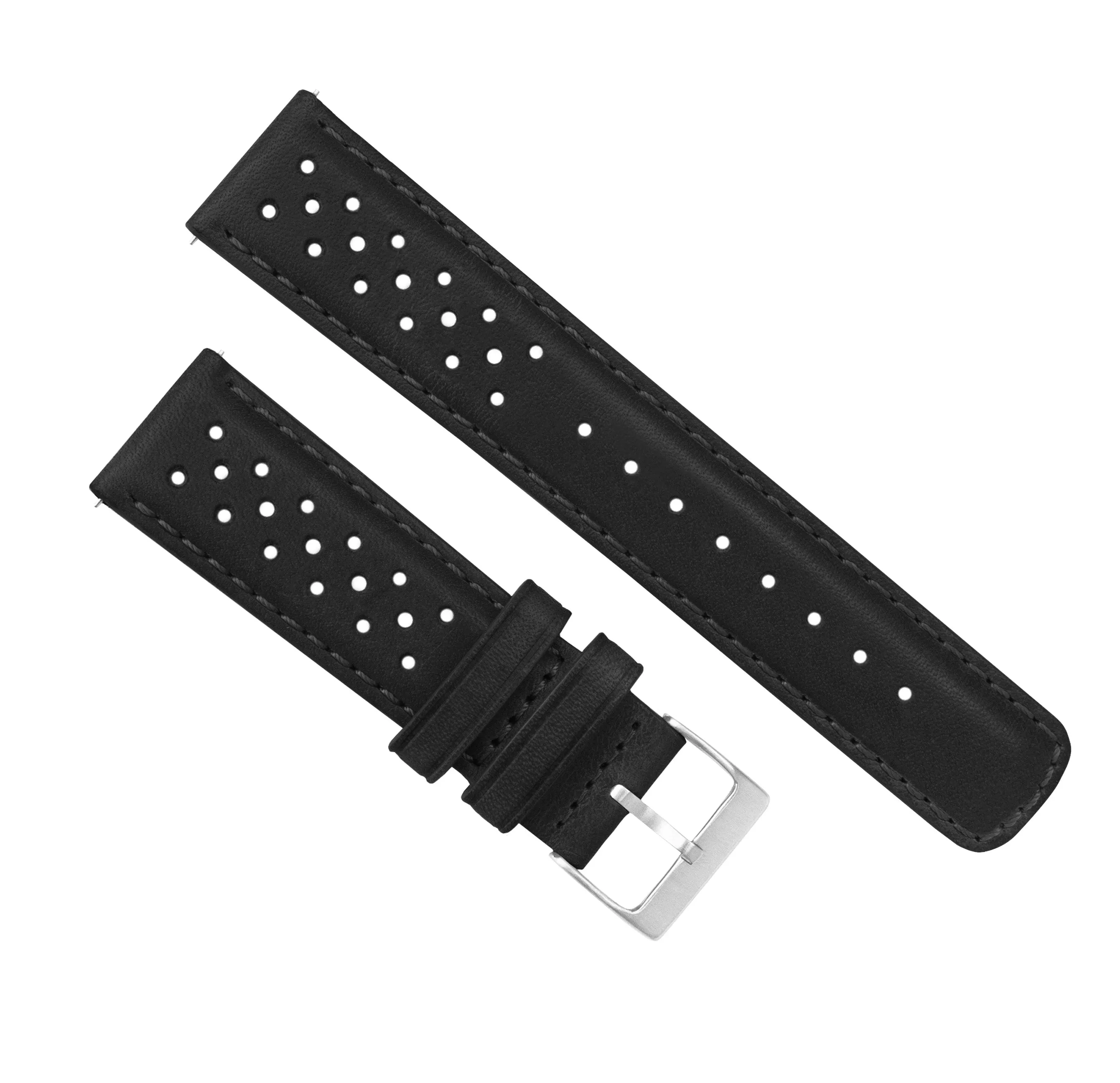 Samsung Galaxy Watch6 Racing Horween Leather Black Watch Band