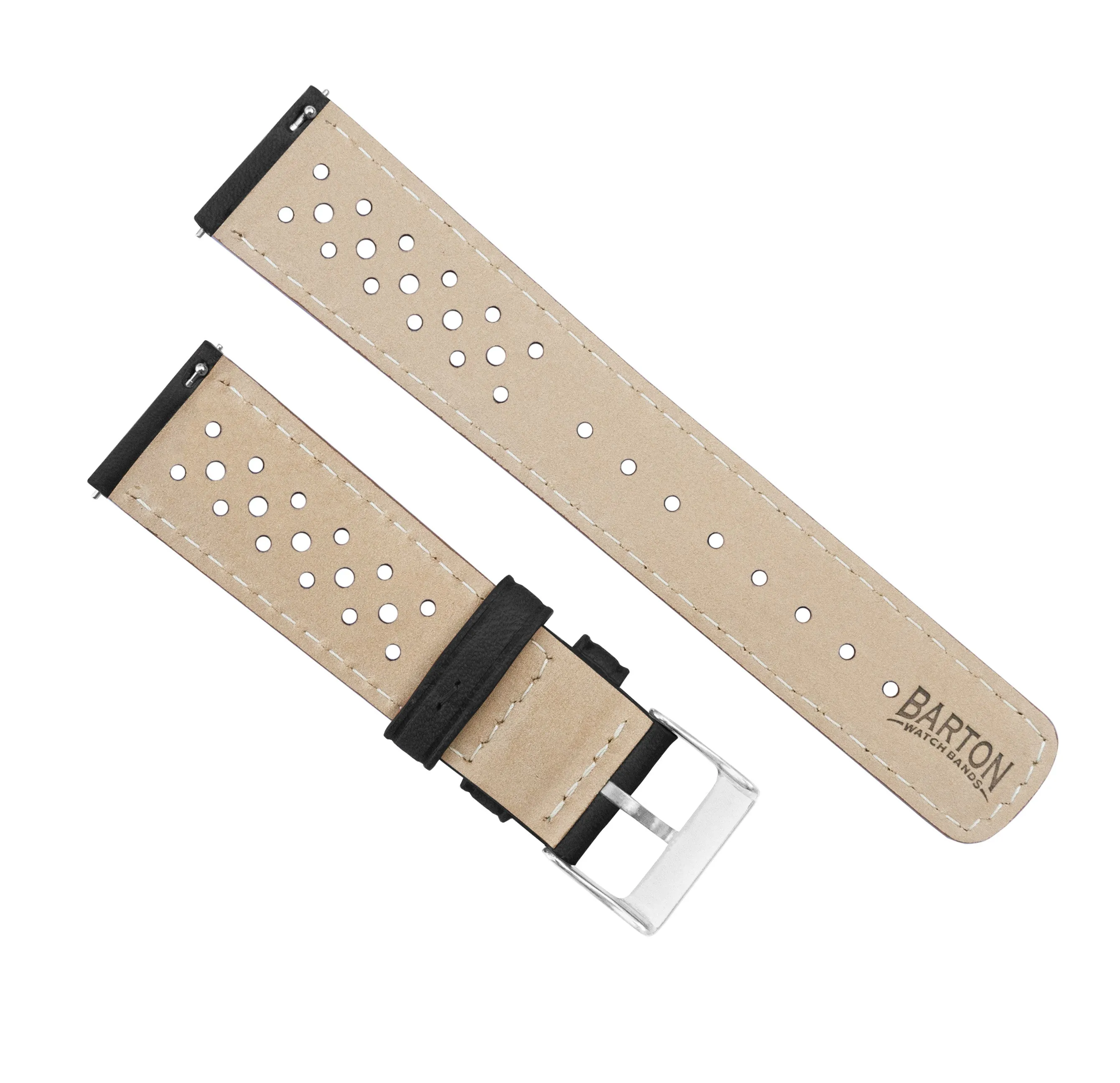 Samsung Galaxy Watch6 Racing Horween Leather Black Watch Band