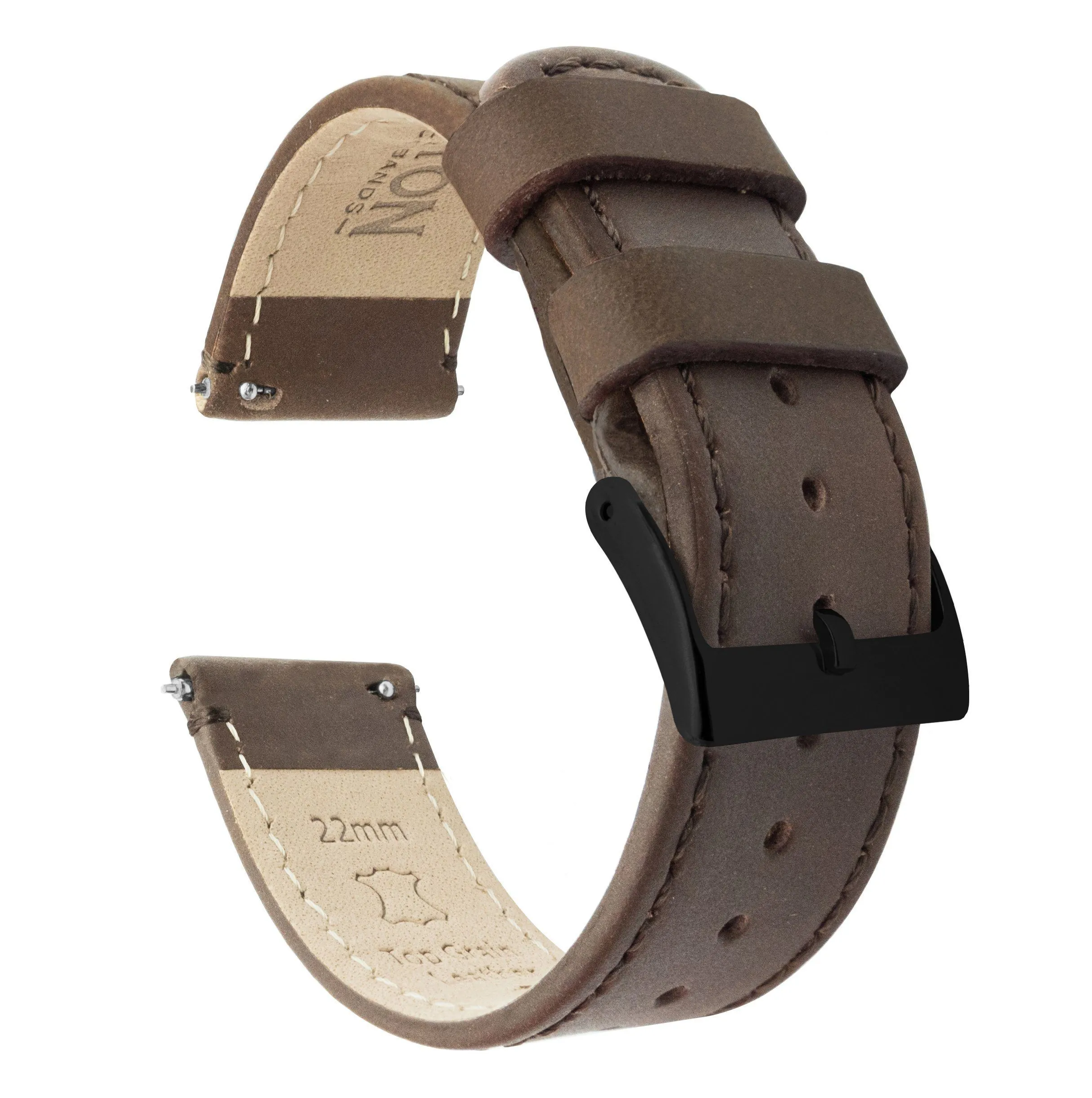 Samsung Galaxy Watch6 Saddle Brown Leather Stitching Watch Band