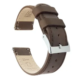 Samsung Galaxy Watch6 Saddle Brown Leather Stitching Watch Band