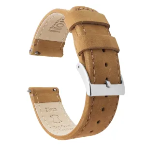 Samsung Gear S3 Gingerbread Brown Leather Gingerbread Sticthing Quick Release Watch Band