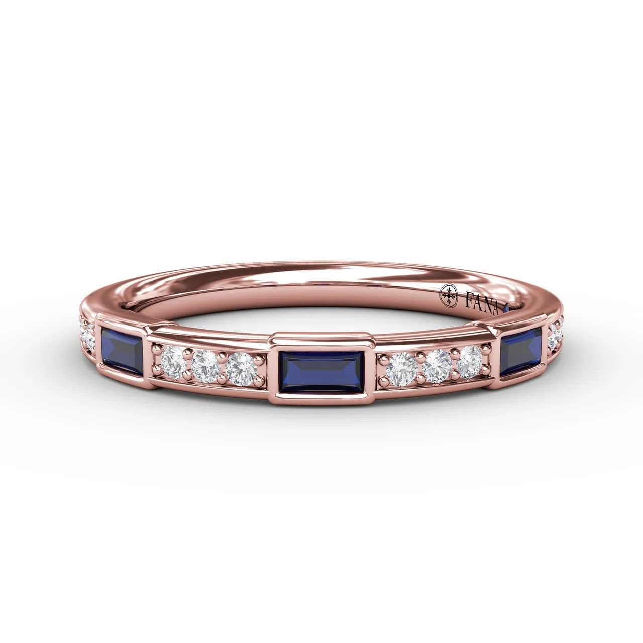 Sapphire Baguette and Diamond Band